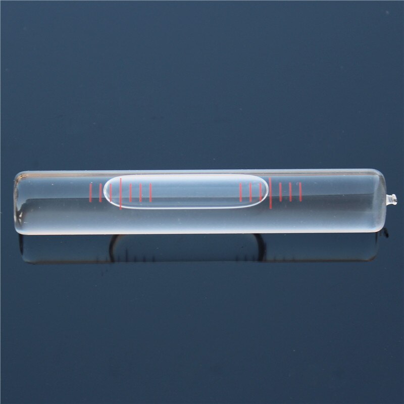 Højpræcision glas niveau boble rørformet vaterpas blisterperler hætteglas diameter 13mm: 13 x 80-0.05