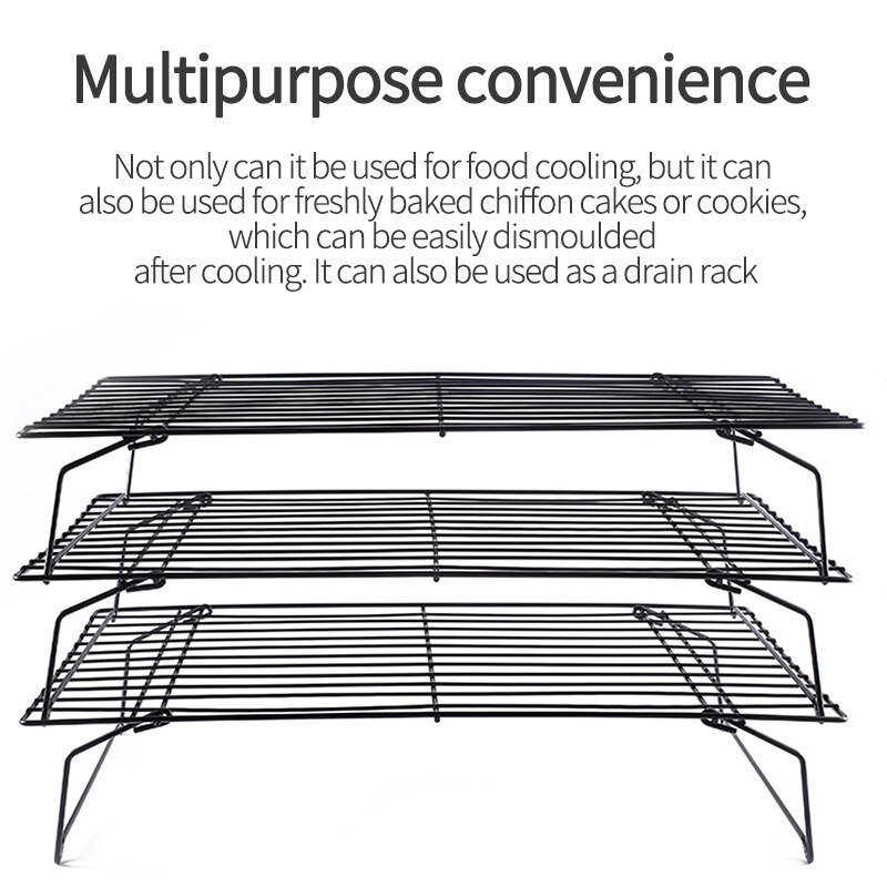 3 Layers Stackable Cake Cooling Rack Metal Cake Bi... – Grandado