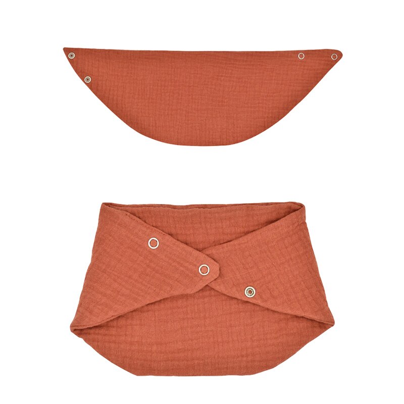 Einstellbare Doppel Schicht Baumwolle Blick Baby Lätzchen Druckknopf Weiche Spuck Kleidung Dreieck Neugeborenen Bandana Sabbern Schal Speichel Handtuch