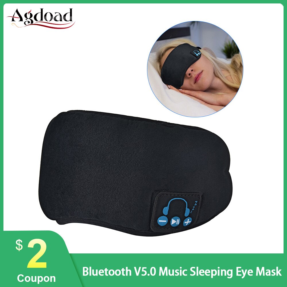 Bluetooth Slapen Oogmasker Oplaadbare Wasbare Draadloze Stereo Bluetooth Oortelefoon Slaap Masker V5.0 Bluetooth Oortelefoon Eyemask