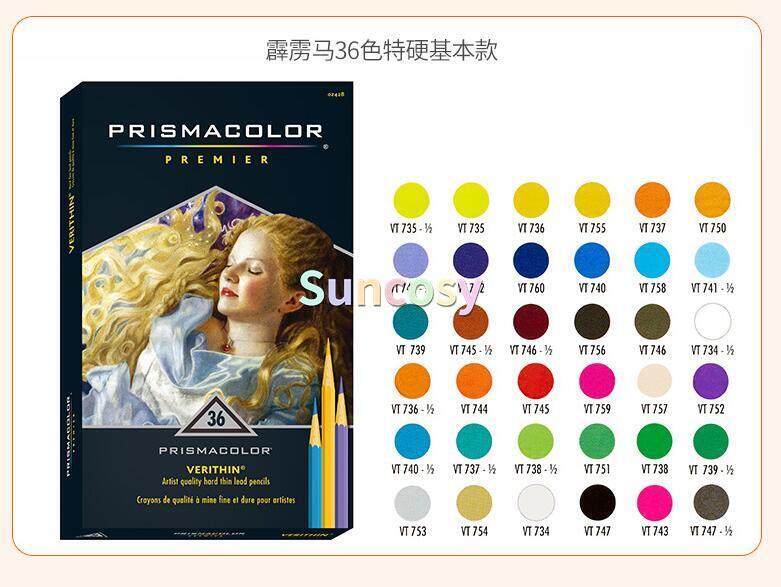 1 Set Prismacolor Premier Soft Core 150 132 72 48 36 Set di matite colorate Prismacolor Tin matite colorate professionali per artisti: 36 hard core