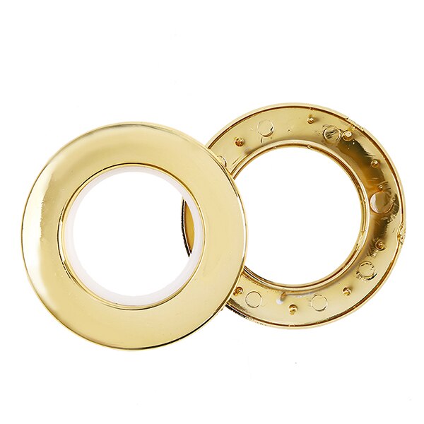 8PCS Curtain Grommets Curtain Eyelet Roman Ring Clips Low Noise Inner Diameter 40mm DIY Rings for Window Bathroom Decor: Polish Gold