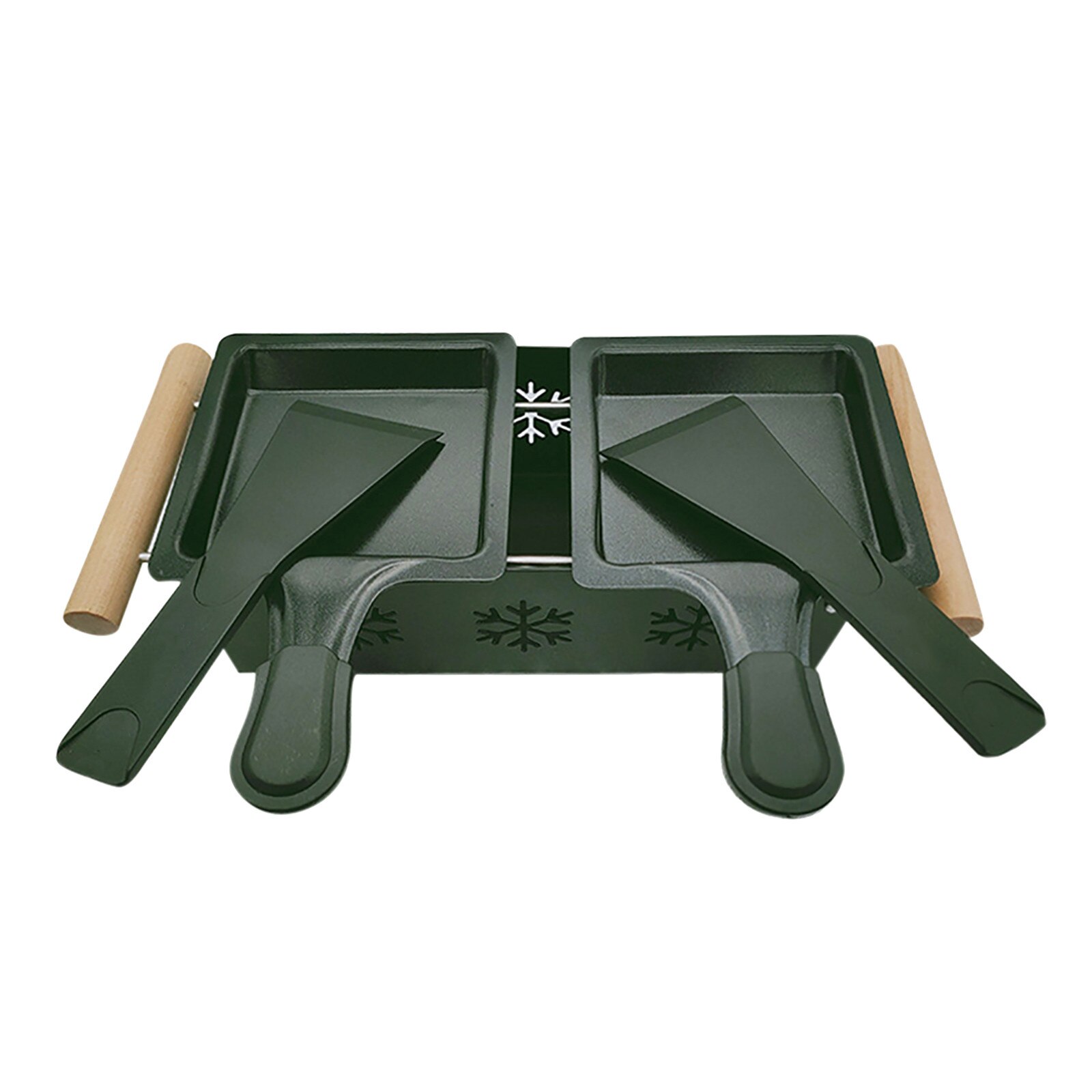 Non-Stick Metal Cheese Raclette Baking Pan Oven Grill Plate Rotaster Baking Tray Stove Frame Spatula Set Kitchen Baking Tool