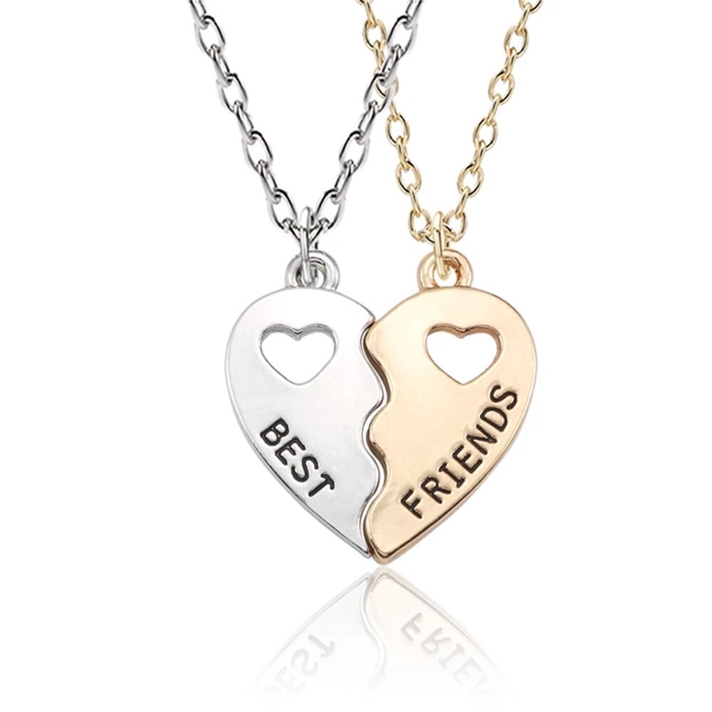 Beste Freund 4 Stück Halskette Frauen Schmuck BFF Freundschaft Anhänger Choker Schmuck Für Frauen Freies: 11
