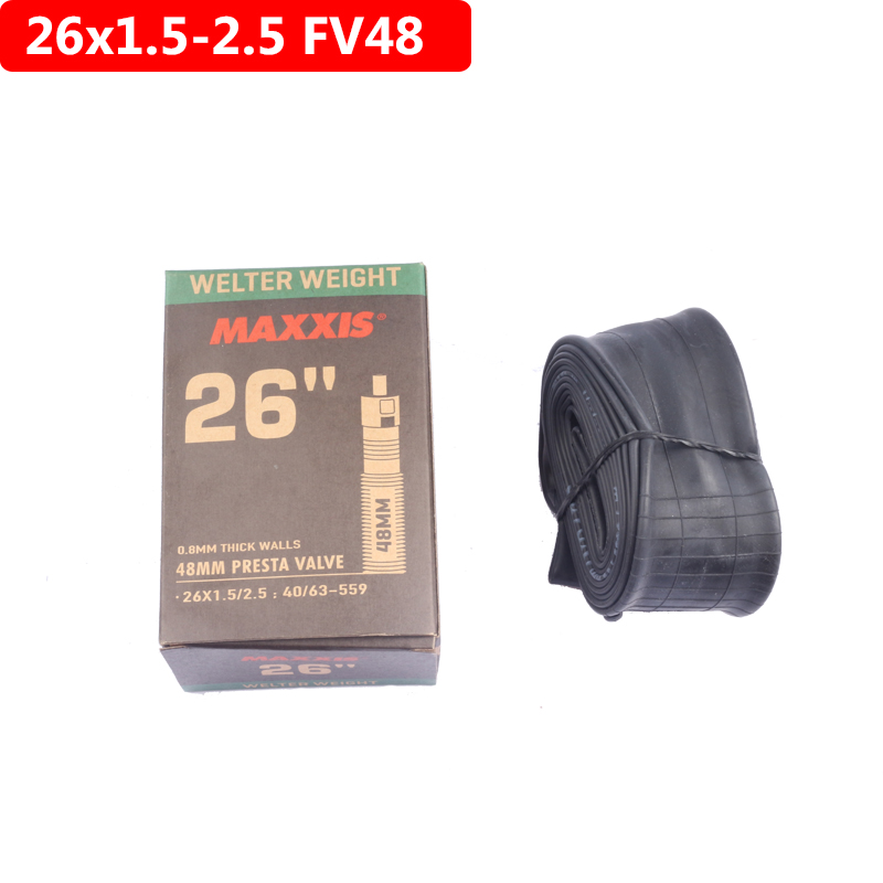 MAXXIS WELTER WEIGHT Bicycle Inner Tube 26 27.5 29 For MTB Mountain Bike Bicycle AV(SV) FV(PV) 48mm Original Inner Tube: GRAY