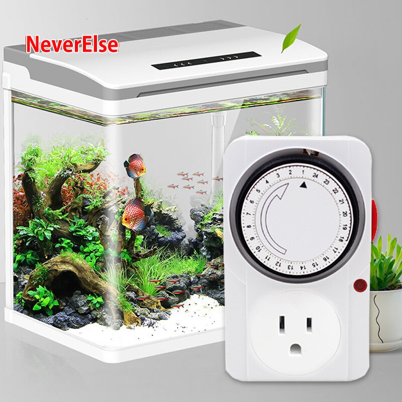 Controlador de luz LED para acuario, temporizador mecánico inteligente para tanque de peces, accesorios de 110v y 220v