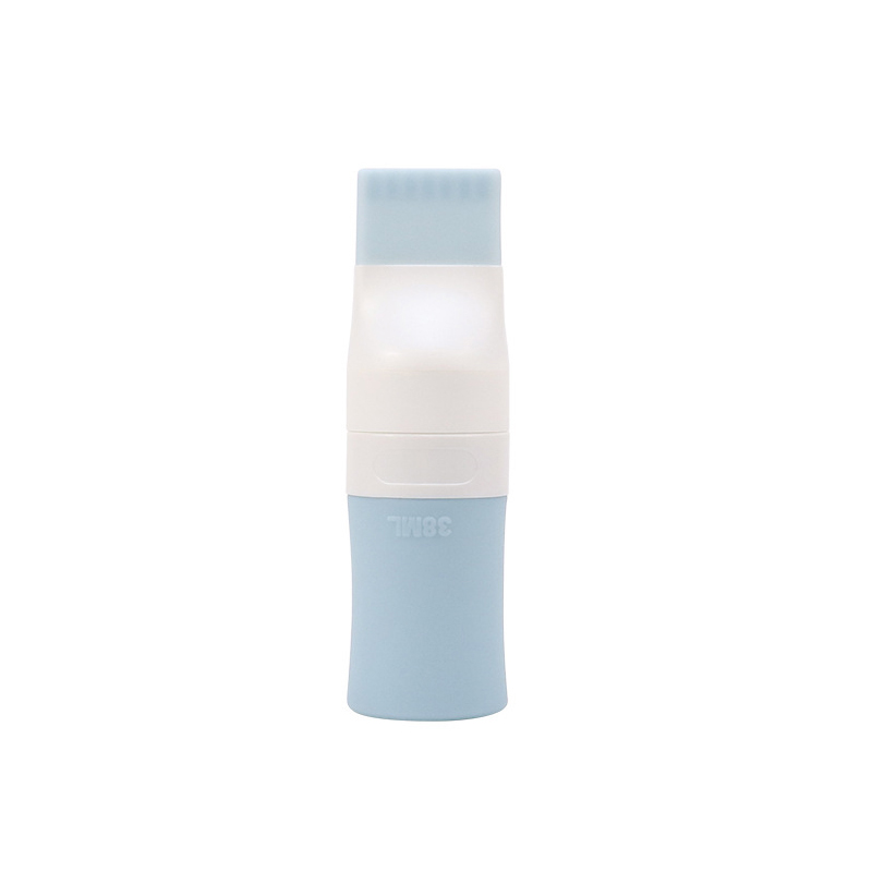 1PC 38/60/80ml Porous Silicone Dispensing Bottle Shampoo Body Wash Hair Dye Lotion Refillable Bottling Portable Travel: Dark Khaki