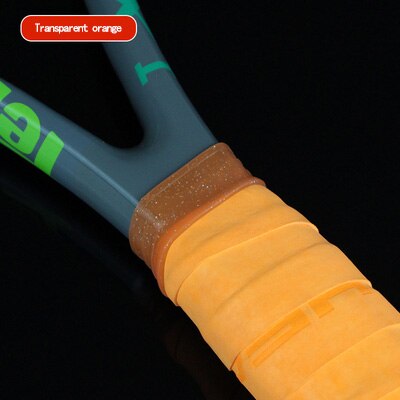 1 sztuka rakieta tenisowa rakieta Fix pierścień paletka do badmintona uchwyt rękojeści pierścień rakieta zespół Overgrip Protector Sport: Transparent orange