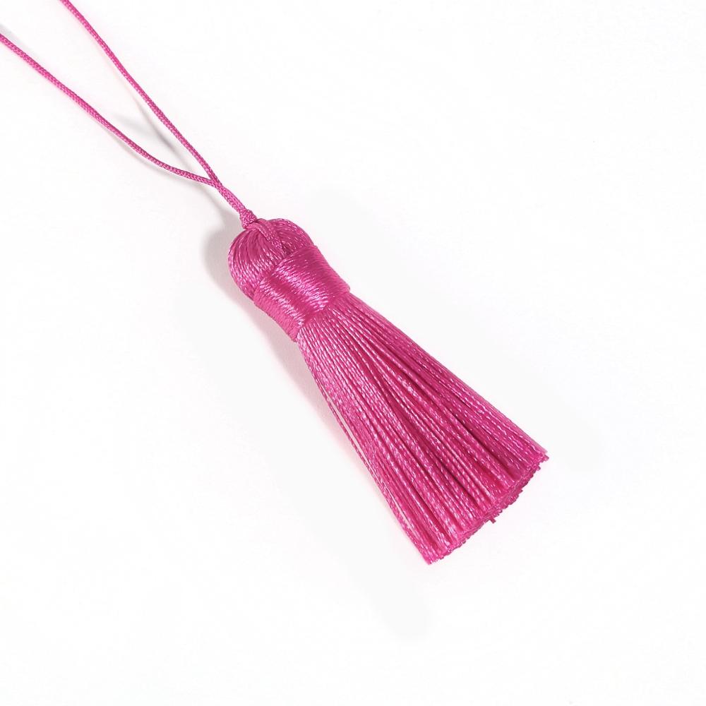 2 pçs poliéster seda borla pingente 5.5cm longo algodão borla para decoração de casamento casa diy costura cortina acessórios: Prateado