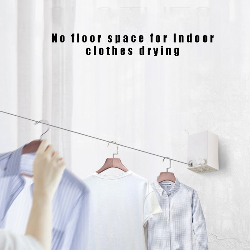 Retractable Clothes Line Dryer Indoor Outdoor Drying Rack ABS Plastic Clothesline Rack Laundry Dryer Telescopic