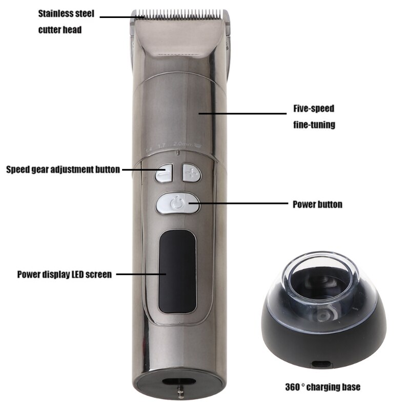 Professionele Elektrische Tondeuse Baard Trimmer Kapper Grooming Kit Oplaadbare Cordless Kapsel Machine J60B