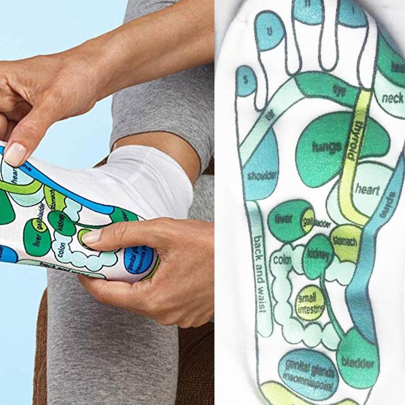 Akupressur Socken Physiotherapie Massage Entlasten Müde Füße Reflexzonenmassage Socken Fuß Punkt Socken Voller Englisch Darstellung