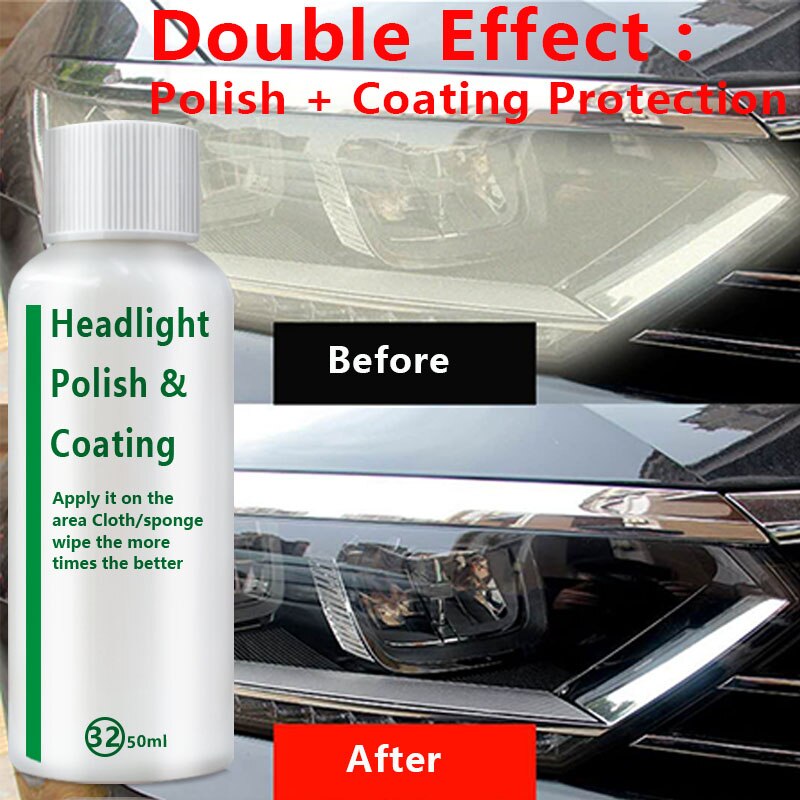 Lampe regummiering agent glitter auto polish len restaurering bil lygte restaurer kit bil lygte reparation væske