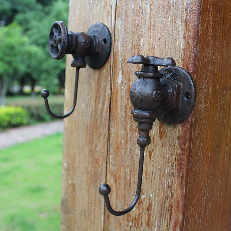 Decoração de parede decorativa retrô europeu coroa série ferro fundido gancho de roupas decorativo casaco de parede