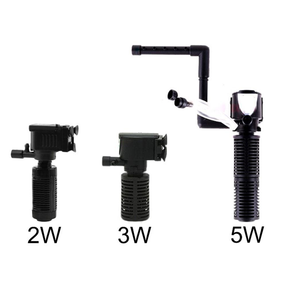 Small Round Cylinder Fish Tanks Mini Filter Water Purifier 3 In 1 Ultra-Quiet Aeration Pump