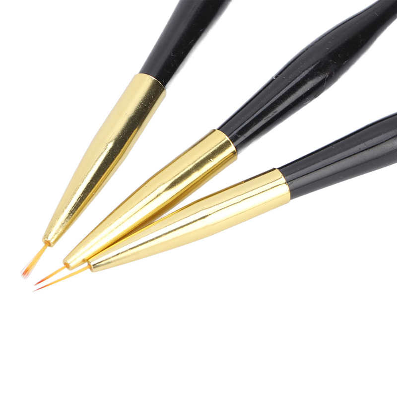 Zestaw pędzli do stylizacji paznokci ergonomiczny uchwyt ABS malowanie paznokci pędzelek do kresek dla Salon paznokci do paznokci artysty dla domu