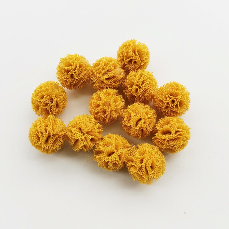 100 Stks/partij 15Mm 10 Kleuren Mesh Bloem Bal Voor Naaien Op Sjaal Schoenen Hoeden Bont Diy Ambachten Haar Clip accessoires: 4
