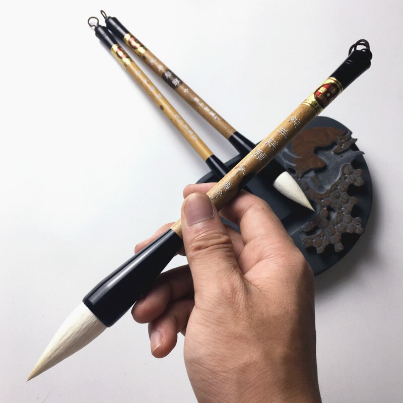 Zachte Wollen Haar Chinese Kalligrafie Borstels Pen Set Reguliere Script Kalligrafieborstel Pen Chinese Landschap Schilderen Brush Pen
