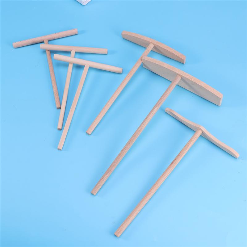 Juego de utensilios para cocinar tortitas, espátula de crepé de madera antiadherente, herramientas de extensión, 9 unidades