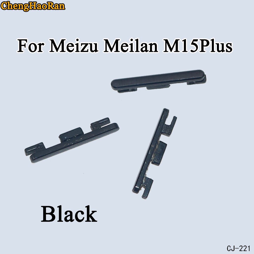 ChengHaoRan 1Pcs Side Button Power Key Replacement Spare parts For Maizu Meilan M15Plus E2: M15Plus-Black