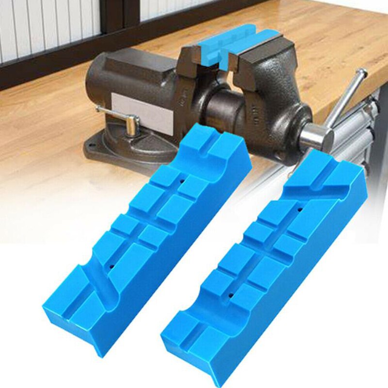 2Pcs Jaw Pad Multi-groove Mill Cutter Vise Holder Grips Magnetic Bench Vise Accessories