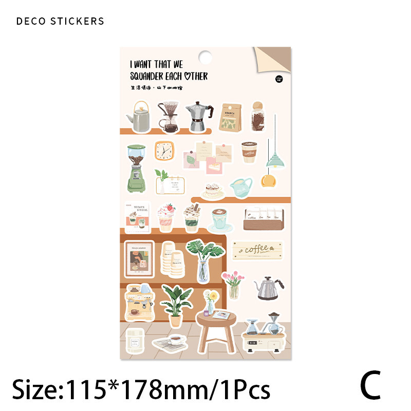 Journamm Cartoon Daily Necessities Stickers DIY Scrapbooking Art Collage Junk Journal Decor Sticker Stationery