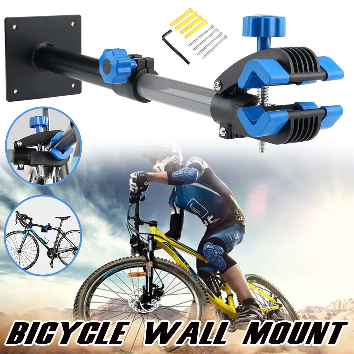 Bike Stand Indoor Bike Storage Bike Wall Mount for MTB Bike Rack Bracket Holder Garage Hangar Maintenance Repair Work Bracket