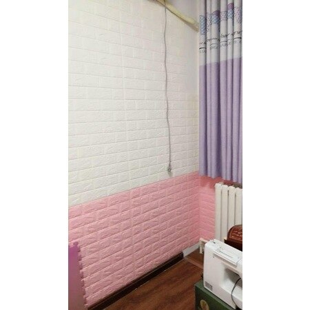 Girl Kids Room and Bedroom Pink Self Adhesive 3D Brick Panel 446443477