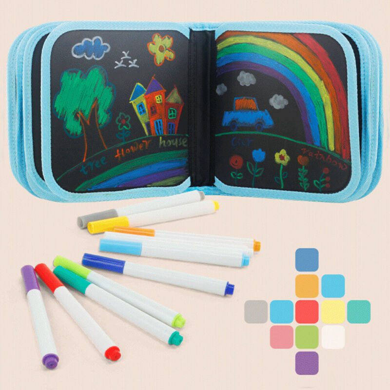 Planche à dessin Portable 3 couleurs | Set pour enfants Graffiti doux, dessin Animal effaçable, livre d'images, bricolage livres de dessin
