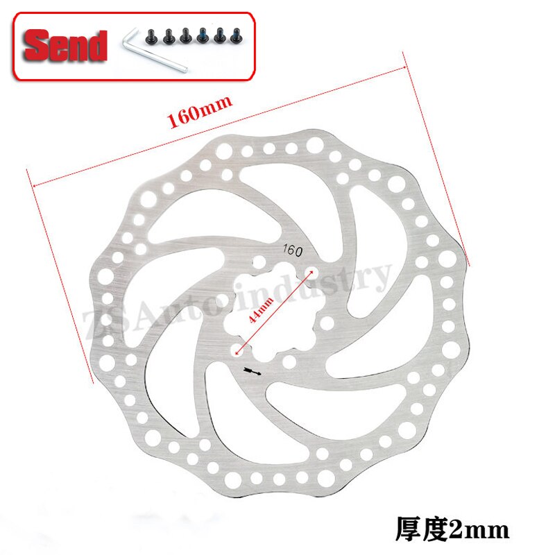 Bicycle disc brake 110-160 stainless steel disc with 6 bolts mountain bike hydraulic braking system riding parts: light green