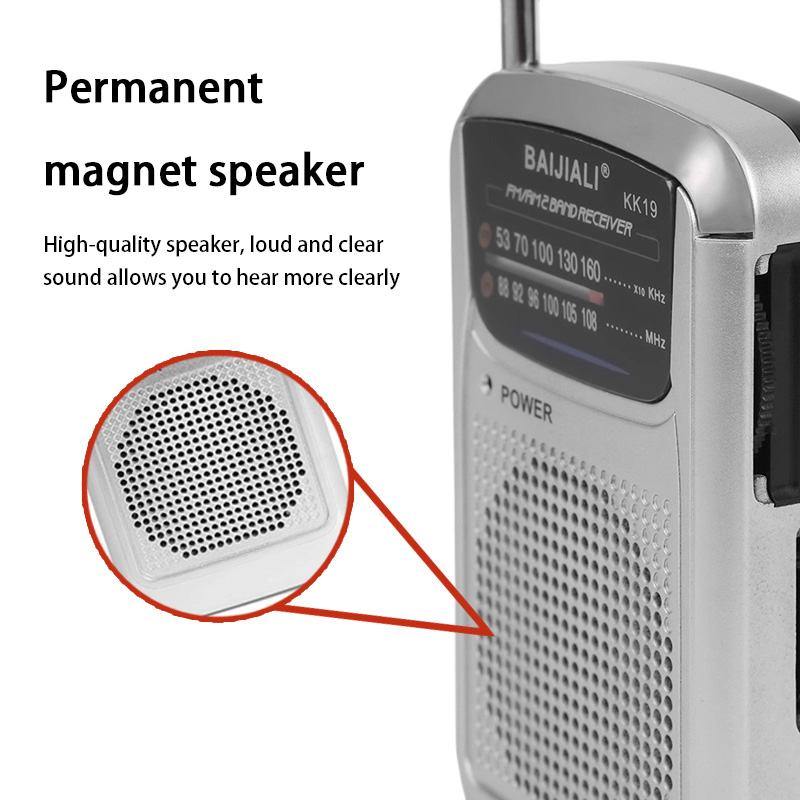 Digital Radio Built-in Speaker Pocket Pointer Radio LCD Display Battery Operated KK19 KK67 KK78 KK9 Portable Radio SW/AM/FM