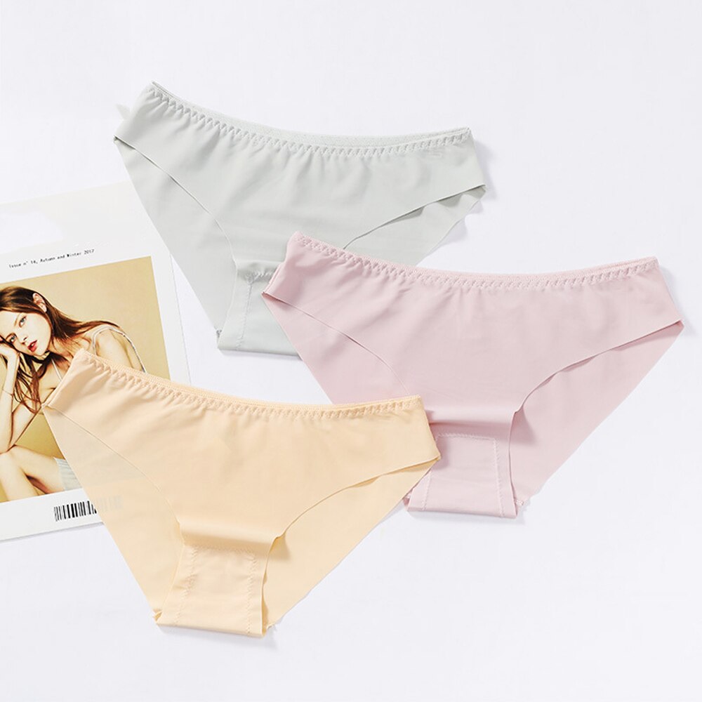 Solide Eis Seide Unterwäsche Frauen Höschen Weiche Glatte Atmungsaktiv Grund Unterhose Dessous Vertrauten Unterhose