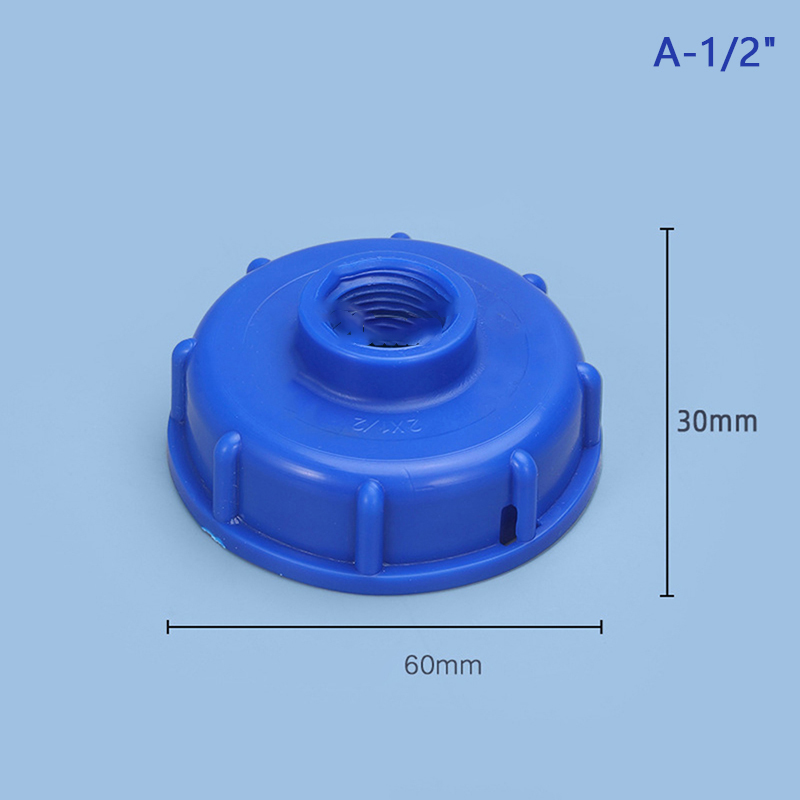 1PC Durable IBC Tank Fittings S60X6 Coarse Threaded Cap 60mm Female Thread To 1/2 ", 3/4", 1 " Water Tap Adapter Connector: PURPLE