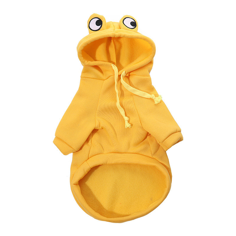 Pet hoodie Dogs clothes bulldog frances apparels for small dog costume coat jackets apparel winter ropa para perros accessories: S / Yellow