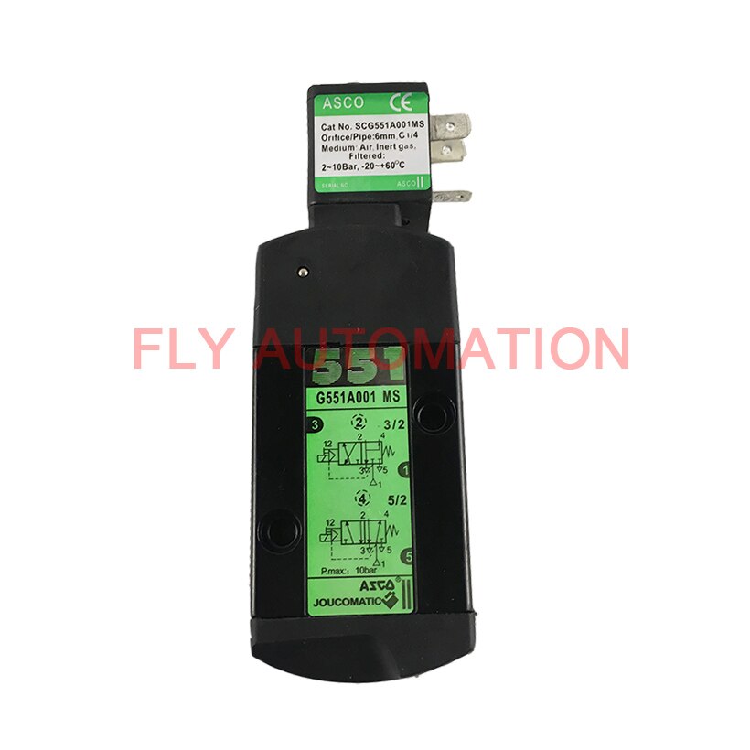 SCG551A001MS SCG551A001 ASCO 551 Series 1/4" Aluminium High Flow Solenoid Valve