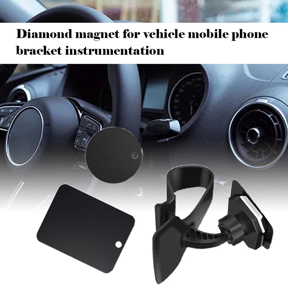 Bil magnetisk navigering telefonfäste bil central kontroll instrumentpanel universal 360 graders roterande mobiltelefon fäste