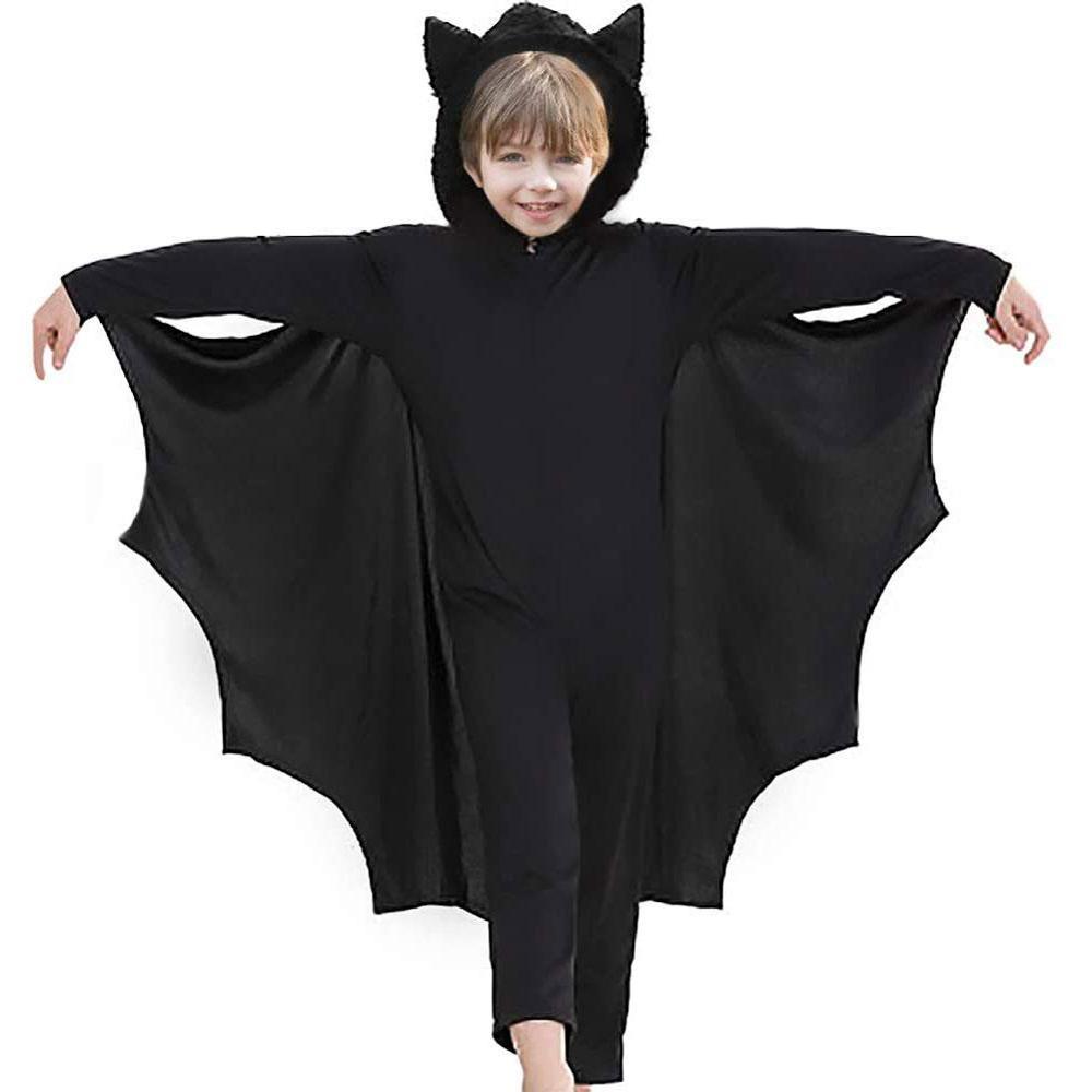 Adult Children Animal Cosplay Cute Bat Costume Black Connect Jumpsuit For Halloween Girls Cosplay Costumes