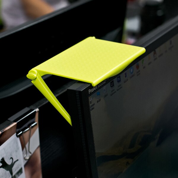 Multifunction Computer Screen Storage Rack Office Desktop Shelf Plastic Fold Storage Holder Organizer Office Storage Rack Clip: 2