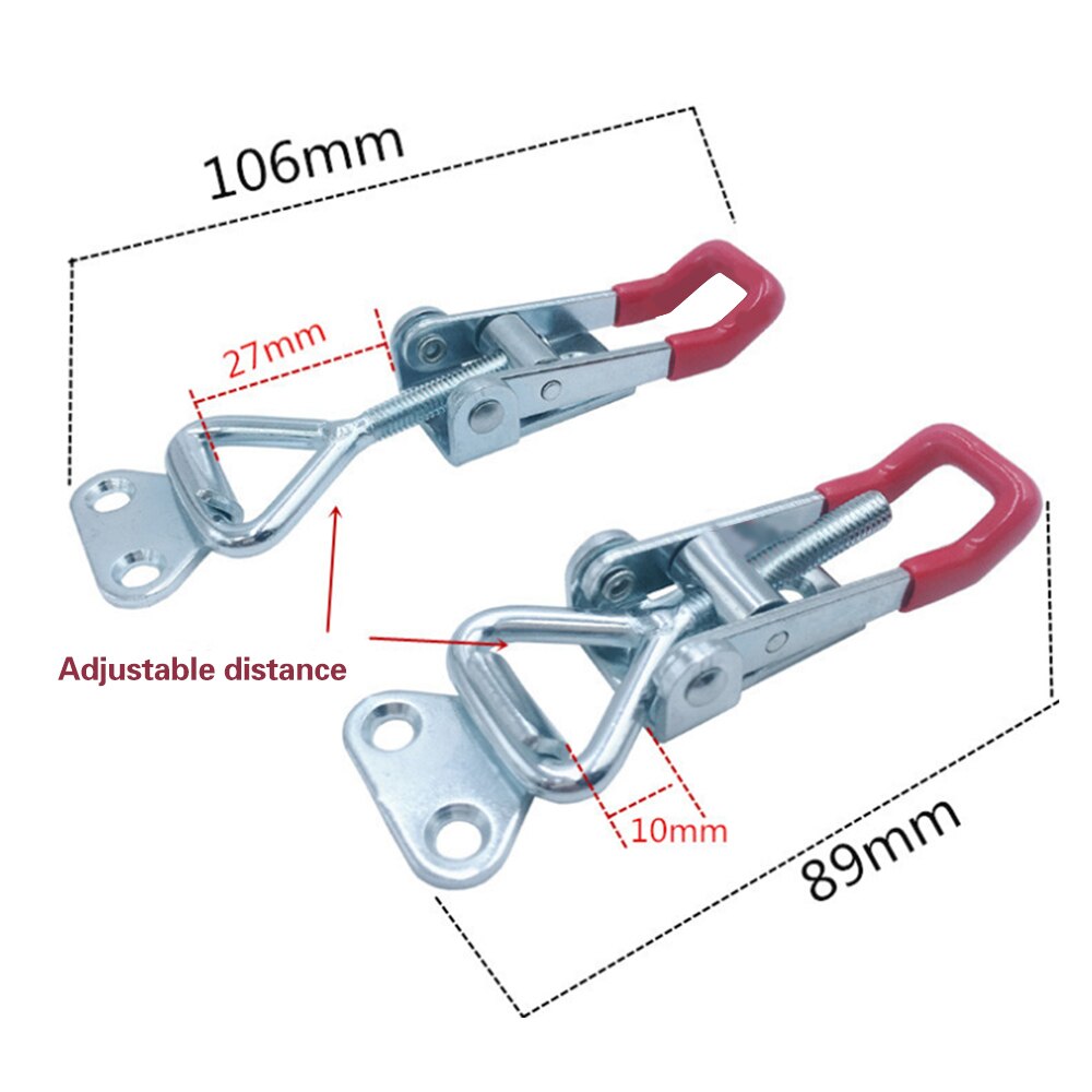 198Lbs 150KG Adjustable Toolbox Case Metal Toggle Latch Catch Clasp Quick Release Clamp Anti-Slip Push Pull Clamp Tools