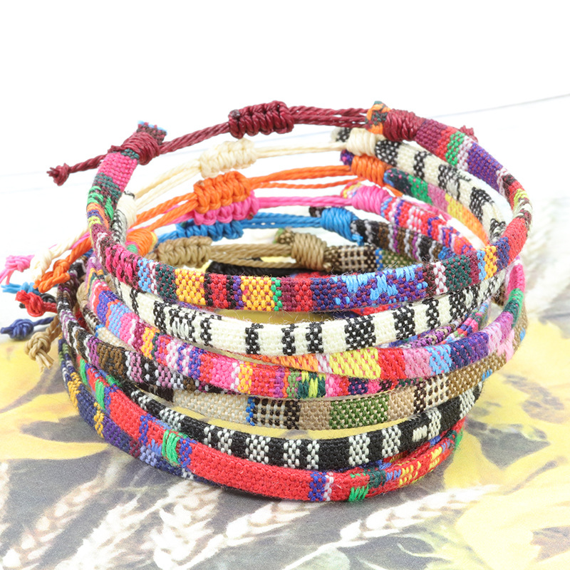 Fußkettchen für Frauen, gewebter Stoff, Fußbein-Armbinde, Männer, handgefertigt, Seil, Geflecht, Knoten, Strand, Barfuß, Webart, ethnischer Boho, verstellbarer Charme