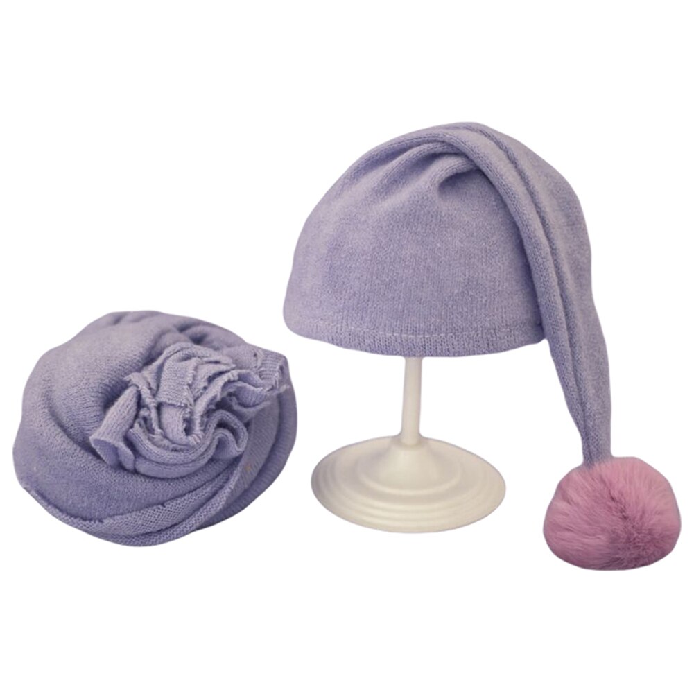 Baby Fotografie Kostuums Hoed + Wrap Lange Staart Gebreide Wol Bal Comfortabele Eenvoudige Handig Slaapzak Voor Meisje Jongen: K