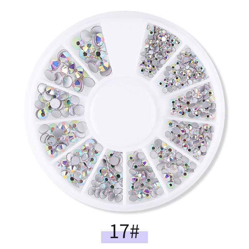 Gemengde Kleur Nagel Steen Ab Kleur Strass Onregelmatige Kralen Manicure Nail Art Decoraties Kristallen In Wiel 3D Nail Accessoires: F609-17