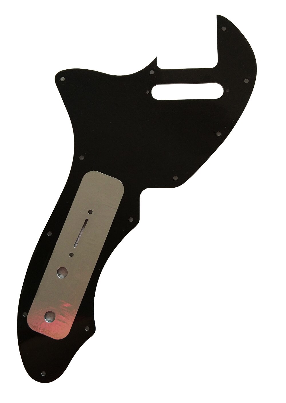 Pleroo Custom Gitaar Onderdelen-Voor Tele 69 Thinline Gitaar Slagplaat Scratch Plaat, 3 Ply Black