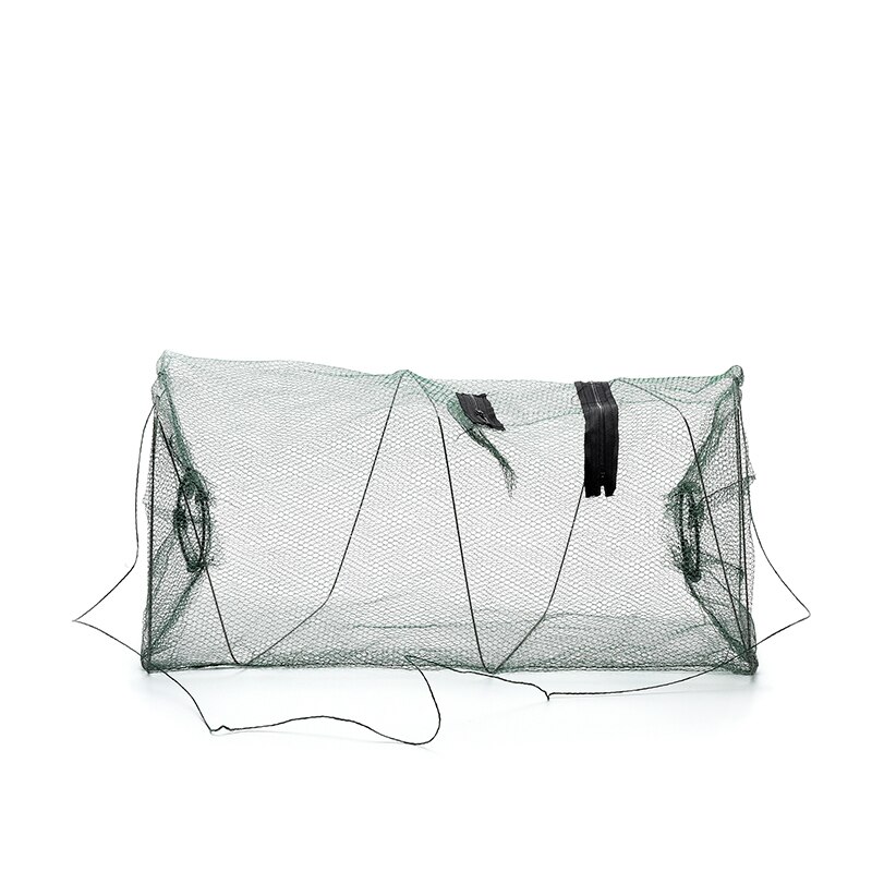 1 stk. sammenfoldelig nylon fiskenet fangst krabbe fisk crawdad rejer minnow mesh bur fiske lokkemad fælde cast dip drift reje net