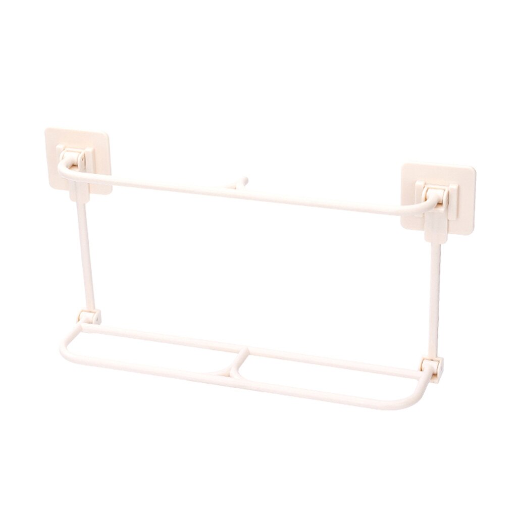 25# Storage Holder Home Plastic Wall Hanging Hanger Slippers Shelf Storage Organizer Housekeeping Shoes Rack: Beige 