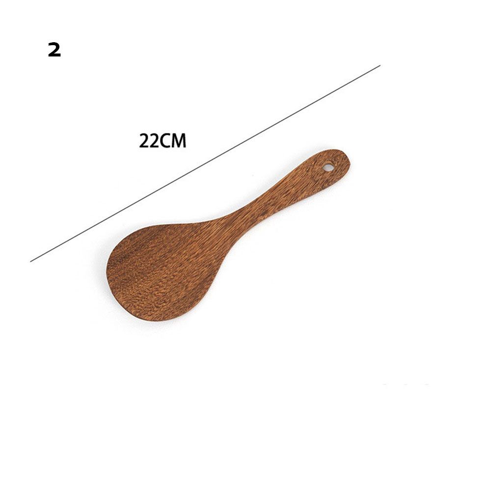 Kit Special Wooden Kitchen Tool Cooking SpoonS Nano Soup Skimmer Natural Wood Tableware Teak Spoon Colander: 2