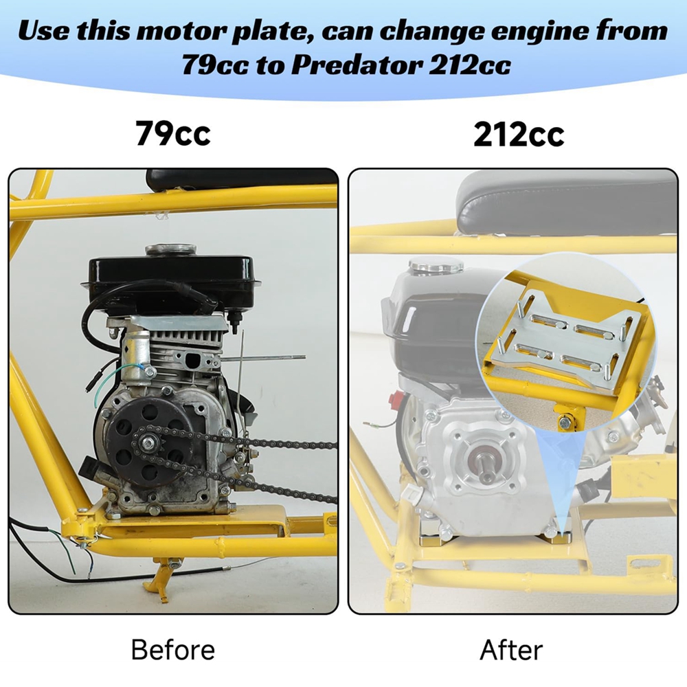 Motor Engine Mount Adapter Bracket Plate For Mini Bike Go Kart Doodlebug DB30 Coleman 100 Predator 212cc Small 4 Stroke Engines