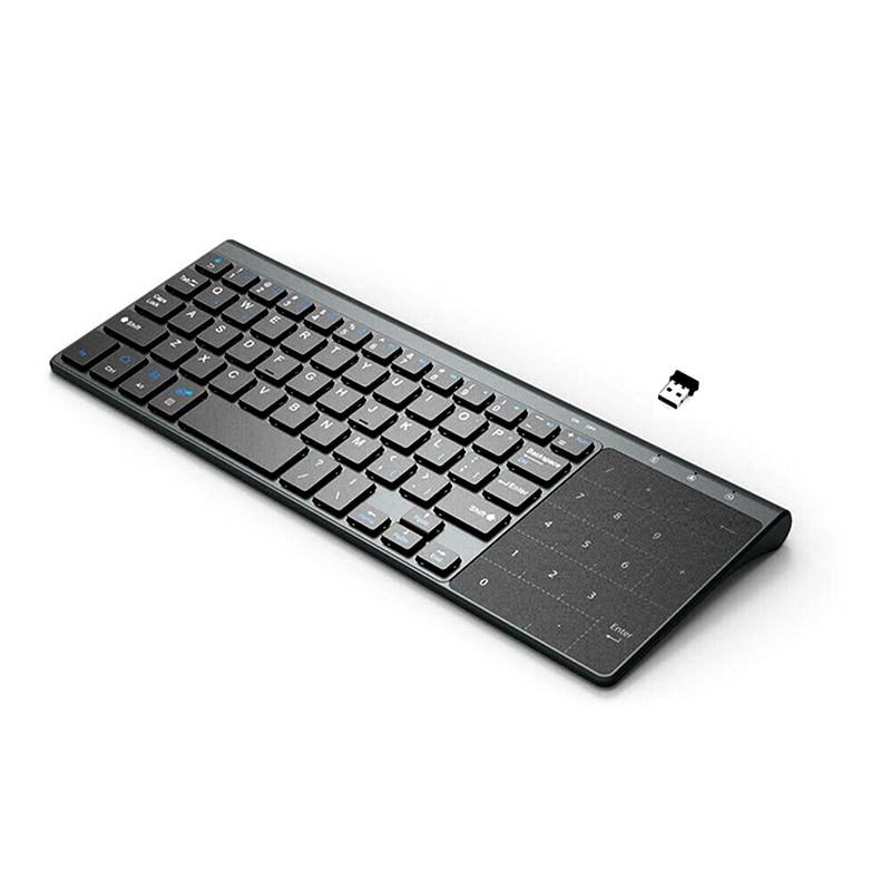 Zienstar 2.4G Draadloze Mini Toetsenbord Met Touchpad En Numpad Voor Windows Pc/Laptop/Smart Tv
