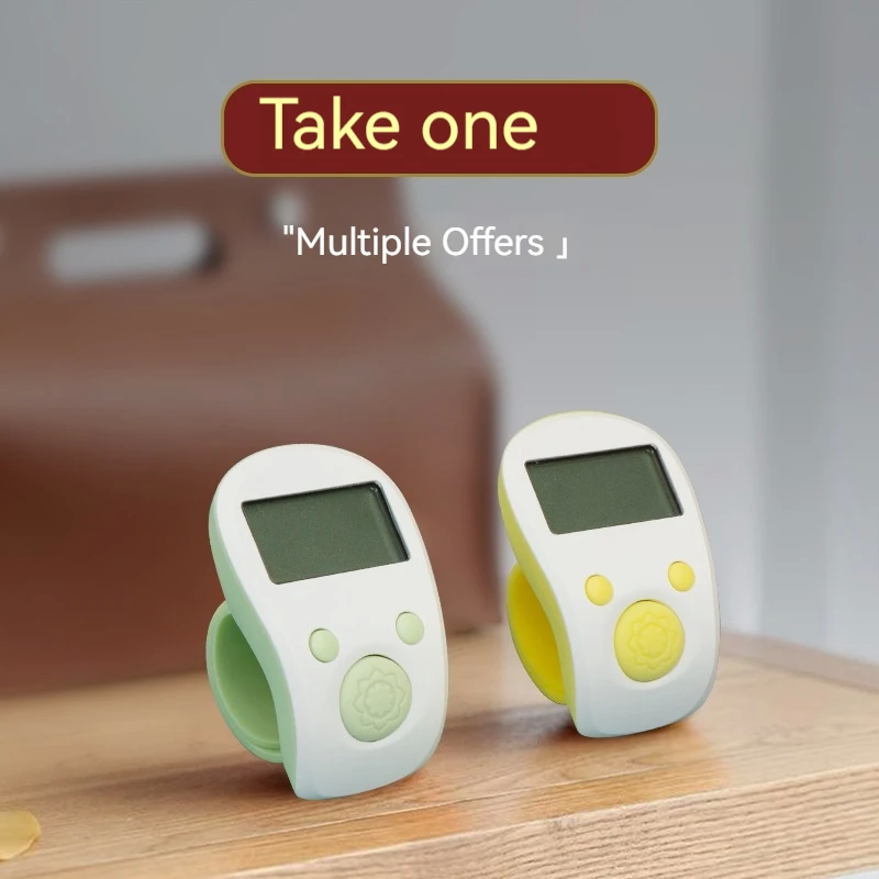Gebetszähler Elektronischer Fingerzähler Ring Handzählzähler Mini Digital LCD wiederaufladbarer Zähler