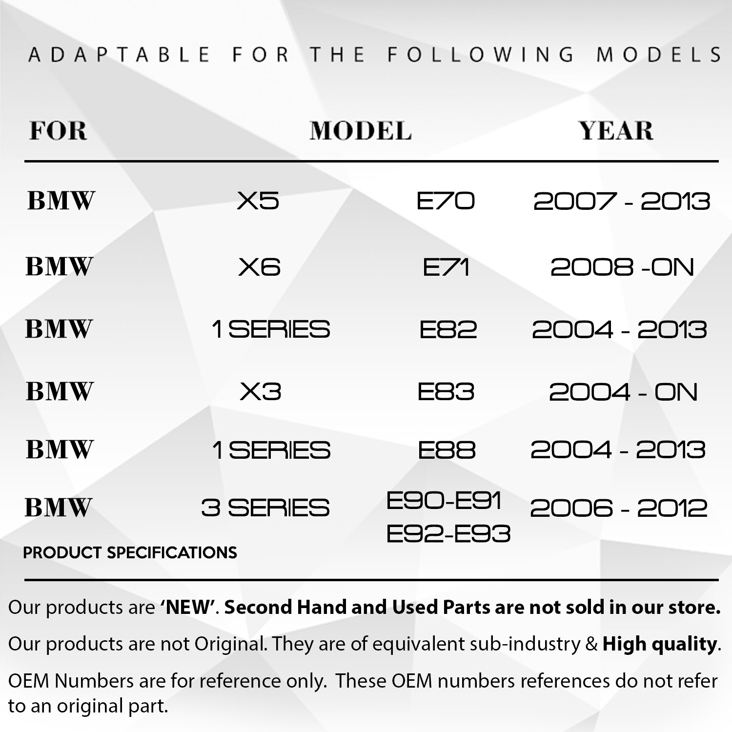 Kit de réparation d&#39;engrenage de moteur de serrure de porte, ensemble correct pour BMW 3 série E90 E91 E92 E93